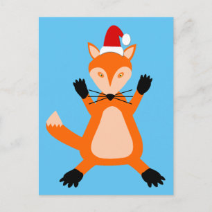 Carte Postale Joli renard de Noël