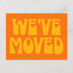 Carte Postale Joli Retro Orange Minimaliste Adresse Nouvelle Dép