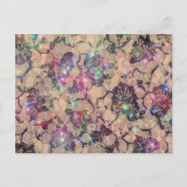Carte Postale Joli Roses de dentelle (Devant)