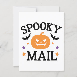 Carte Postale Joli Sceau de courrier Halloween Mail Éffrayant