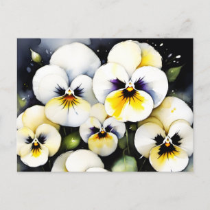 Carte Postale Joli tableau blanc aquarelle