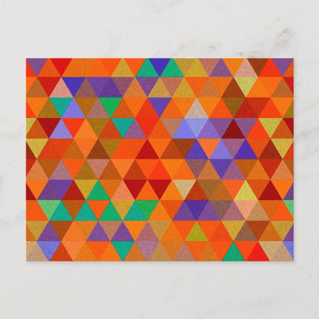 Carte Postale Joli Triangle grunge motif I + vos idées (Devant)