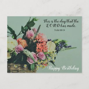 Carte Postale Joli verset de la Bible pour l'anniversaire