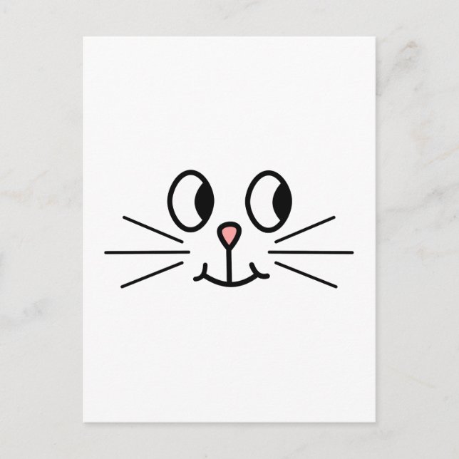 Carte Postale Joli Visage De Chat. (Devant)