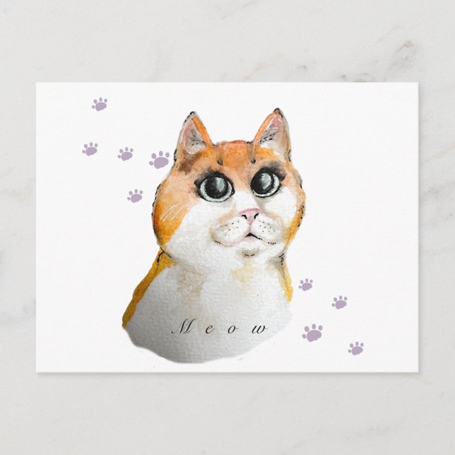 Carte Postale Joli Visage De Chat. Chat rouge. Café Mug (Devant)