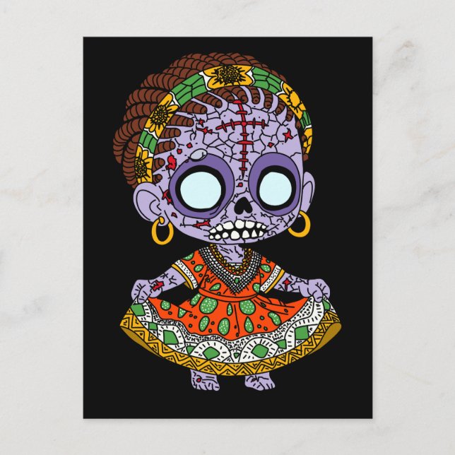 Carte Postale Joli Zombie angolais (Devant)
