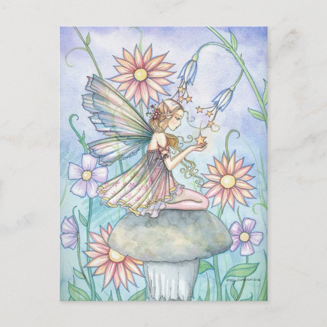 Carte Postale Jolie Art de Fée des Fleurs par Molly Harrison (Devant)