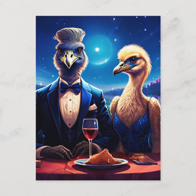 Carte Postale Jolie autruche (Devant)