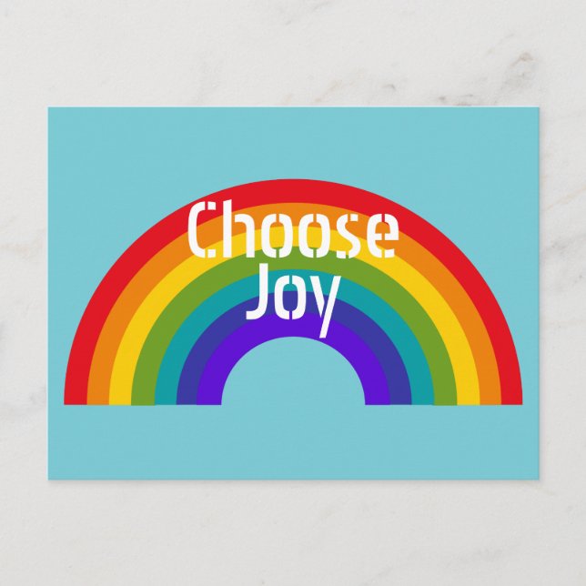 Carte Postale Jolie couleur Choisir Joie Inspirational Rainbow (Devant)