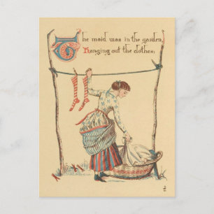 Carte Postale Jolie Dame Vintage