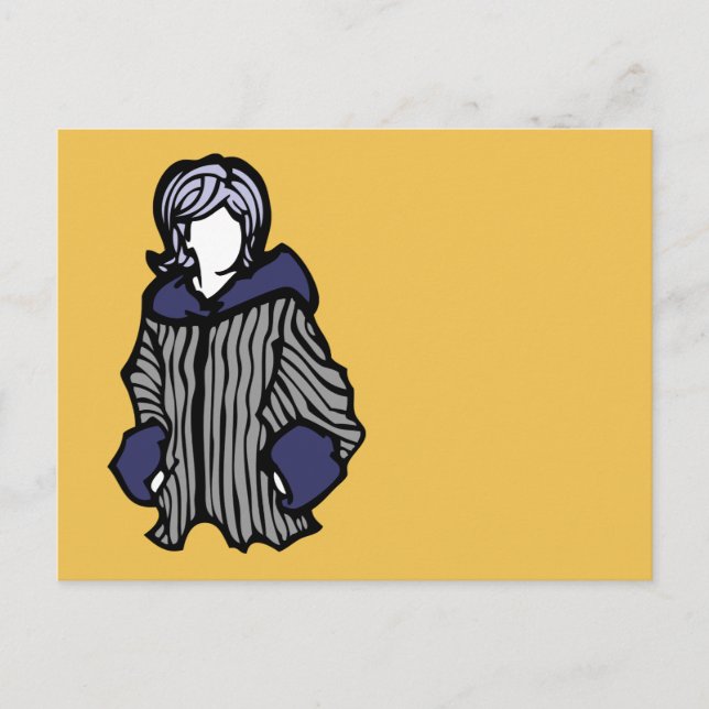 Carte Postale jolie en violet (Devant)