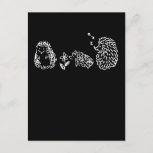 Carte Postale Jolie Famille de Hérissons Endormis