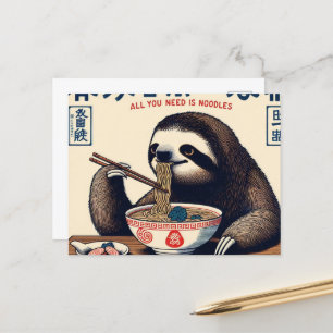 Carte Postale Jolie fentes manger Ramen Tout ce dont vous avez b