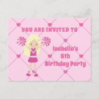 Jolie fête d'anniversaire de cheerleading personna
