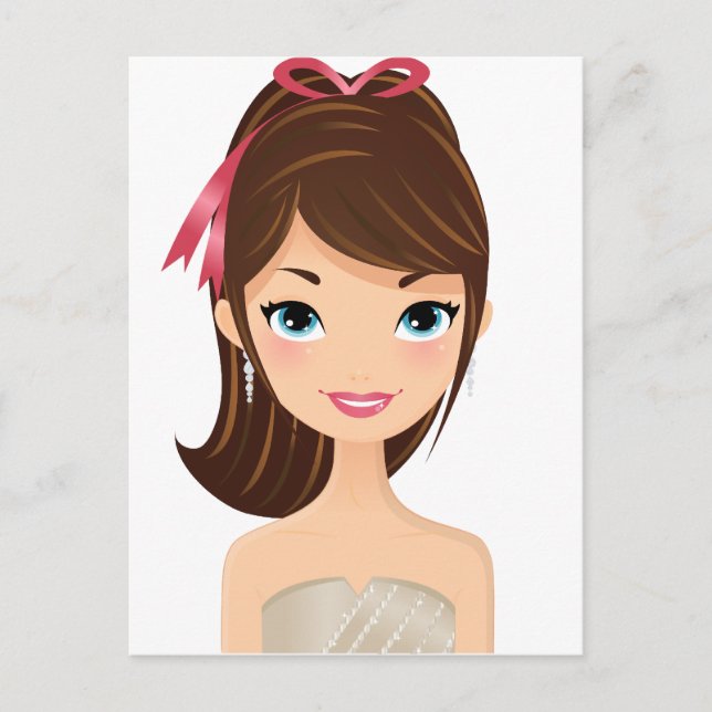 Carte Postale Jolie fille (Devant)