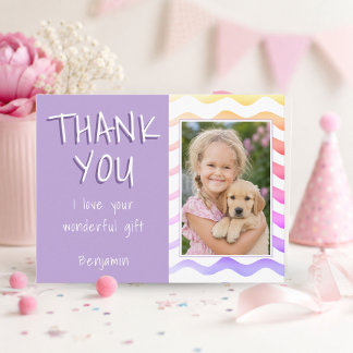 Carte Postale Jolie Fille Rose Merci Anniversaire Photo
