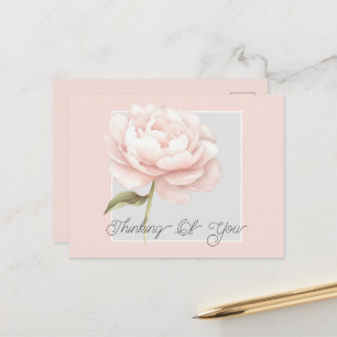Carte Postale Jolie Fleur de Rose Rose Blanche Personnalisée