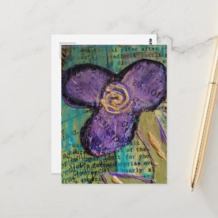 Carte Postale Jolie Fleur Multimédia Violette