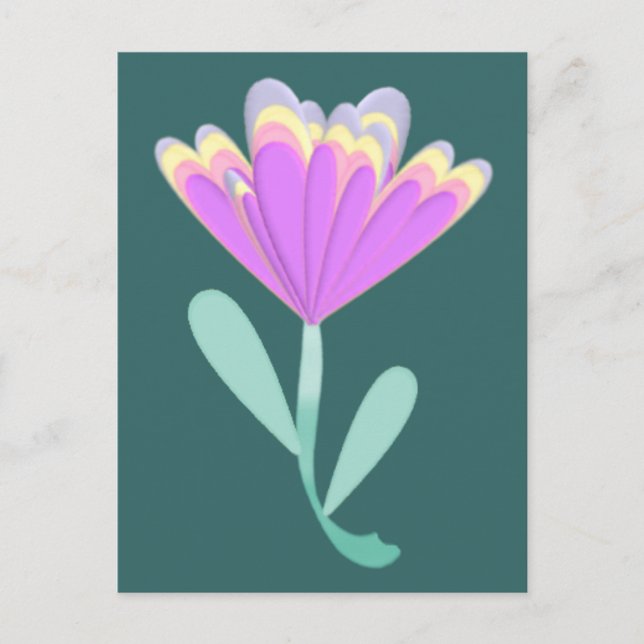 Carte Postale Jolie fleur violette (Devant)