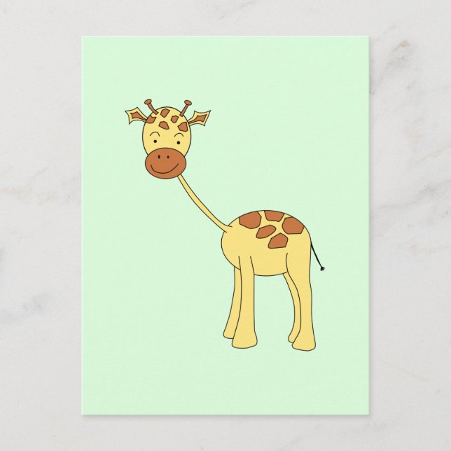Carte Postale Jolie Giraffe. Dessin. (Devant)