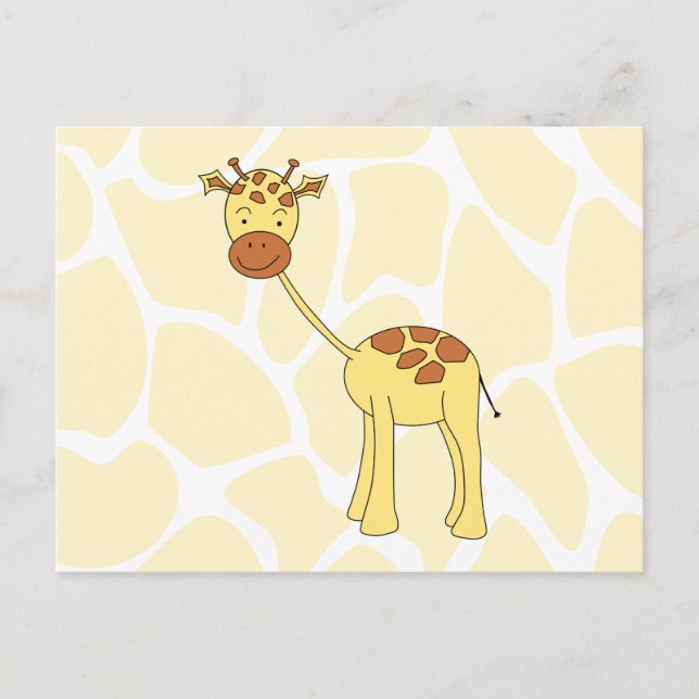 Carte Postale Jolie Giraffe. Dessin. (Devant)