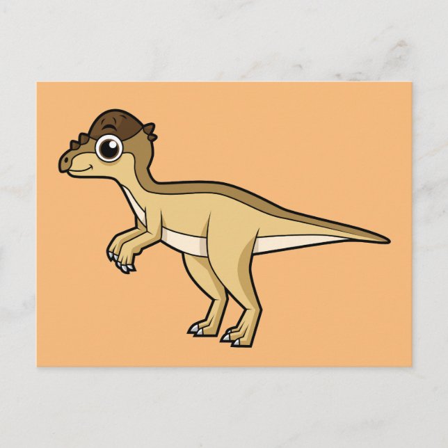 Carte Postale Jolie illustration d'un dinosaure Pachycephalosaur (Devant)