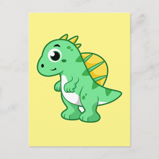 Carte Postale Jolie illustration d'un Spinosaurus. (Devant)