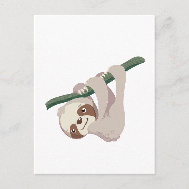 Carte Postale Jolie machine à sous pour bébé sur une branche (Devant)