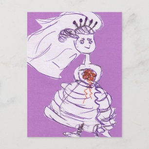 Carte Postale Jolie mariée Bachelorette