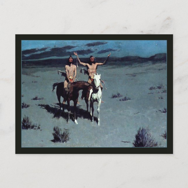 Carte Postale Jolie Mère Nuit par Frederic Remington (Devant)