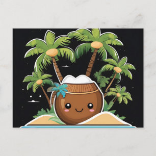 Carte Postale Jolie noix de coco