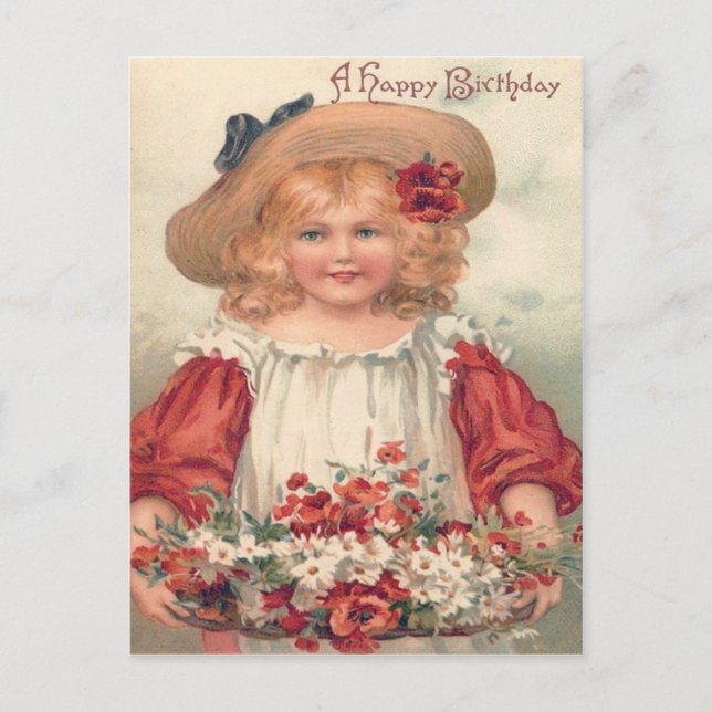 Carte Postale Jolie petite fille Daisy Pansy (Devant)