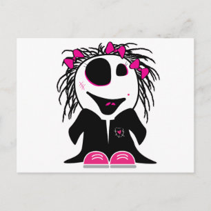 Carte Postale jolie petite fille zombie