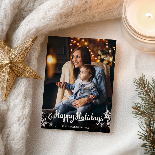 Carte Postale Jolie photo Joyeux Noël Flocon de Noël (Créateur téléchargé)