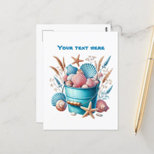 Carte Postale Jolie plage ajouter texte plage coquillages