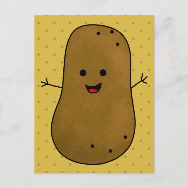 Carte Postale Jolie pomme de terre heureuse (Devant)