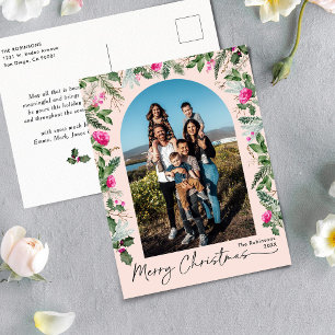 Carte Postale Jolie rose pâle hiver Folio Arc Photo Holiday