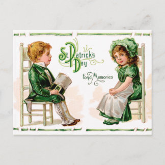 Carte Postale Jolie Saint Patrick d'Irlande Vintage