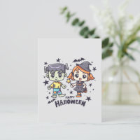 Jolie sorcière et Mischievous zombie garçon