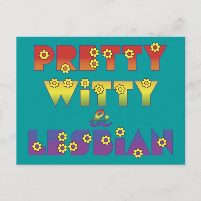 Carte Postale Jolie sorcière lesbienne (Devant)