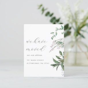 Carte Postale Jolie verdure Changement d'adresse Nous avons démé