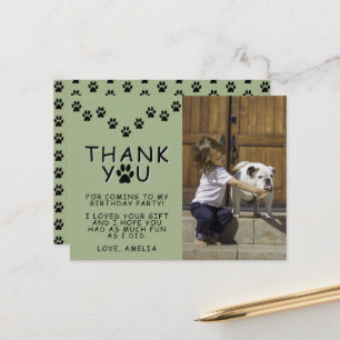 Carte Postale Jolies Empreintes de Patte Enfants Anniversaire Ph