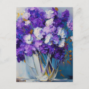 Carte Postale Jolies fleurs violettes Vintages