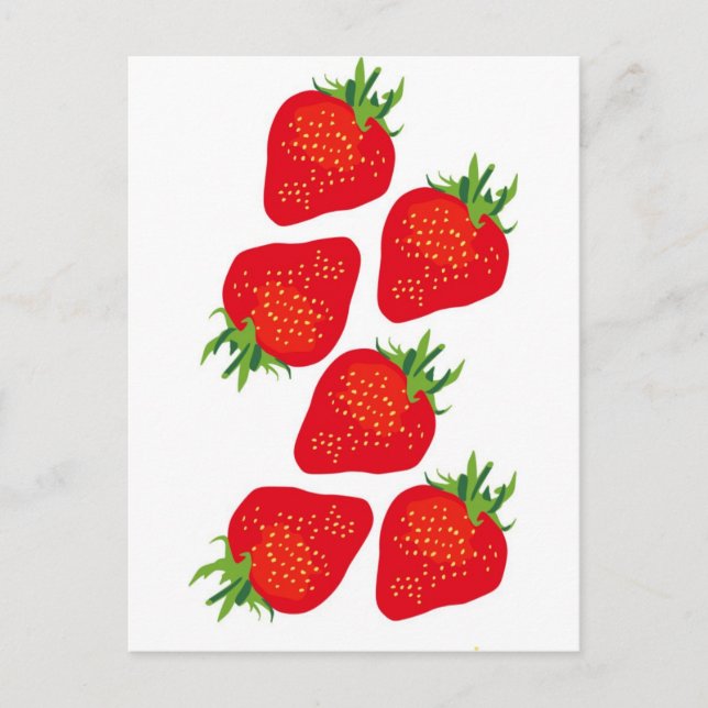 Carte Postale Jolies fraises (Devant)