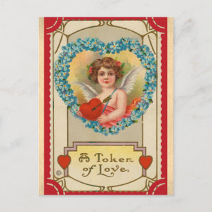 Carte Postale Jolies Saint-Valentin Vintage Ange de l'amour vict