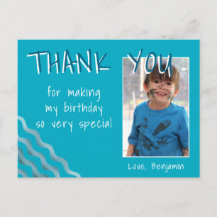 Carte Postale Jolies Vagues Bleues Garçon d'anniversaire Photo M