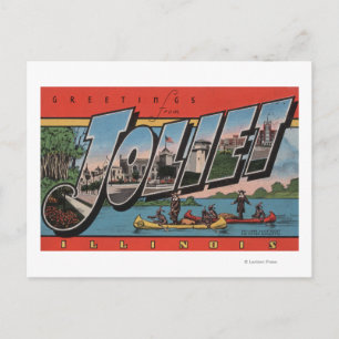 Carte Postale Joliet, Illinois - Scènes de grandes lettres