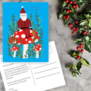 Carte Postale Jolis champignons magiques du Père Noël PERSONNALI