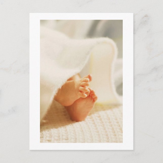 Carte Postale Jolis Pieds de Bébé Petits Pieds de Bébé Enveloppé (Devant)