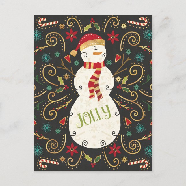 Carte Postale Jolly Otomi Holiday Snowman (Devant)